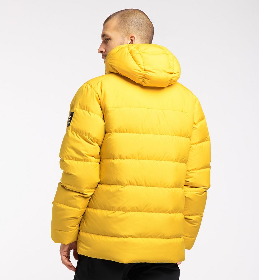 Haglöfs Mens Näs Down Jacket Yellow New Zealand 87025CMZS